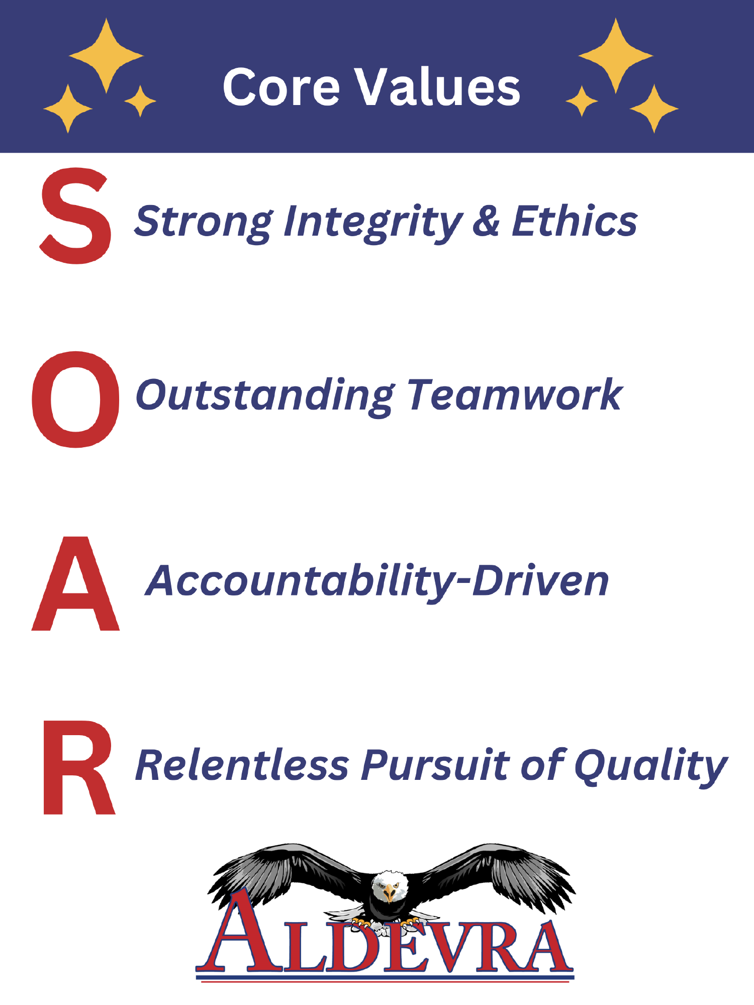 Aldevra's Core Values!