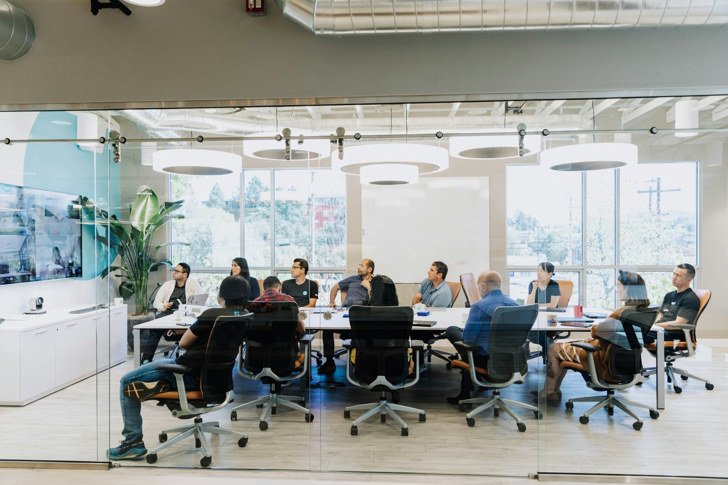 Meeting in one of our conference rooms.