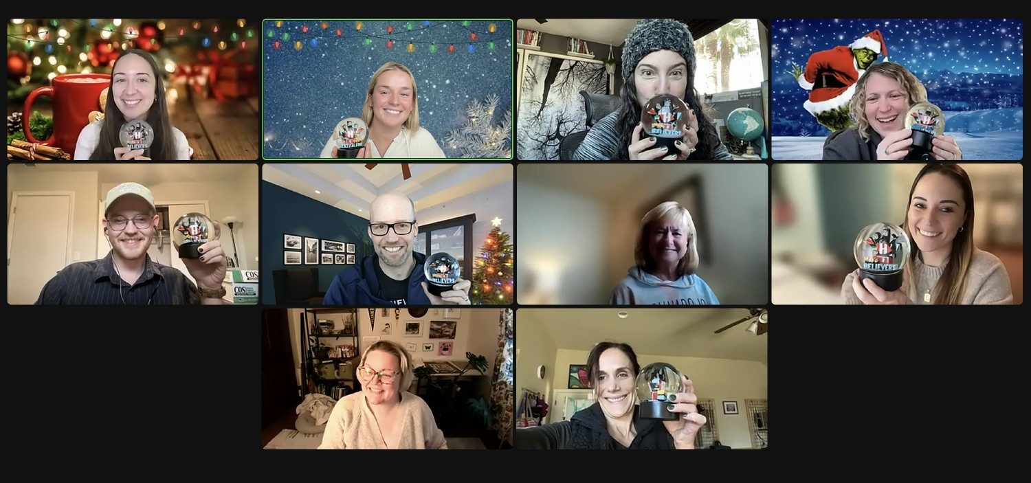 Whether in-office or remote, we get together to share holiday cheer!