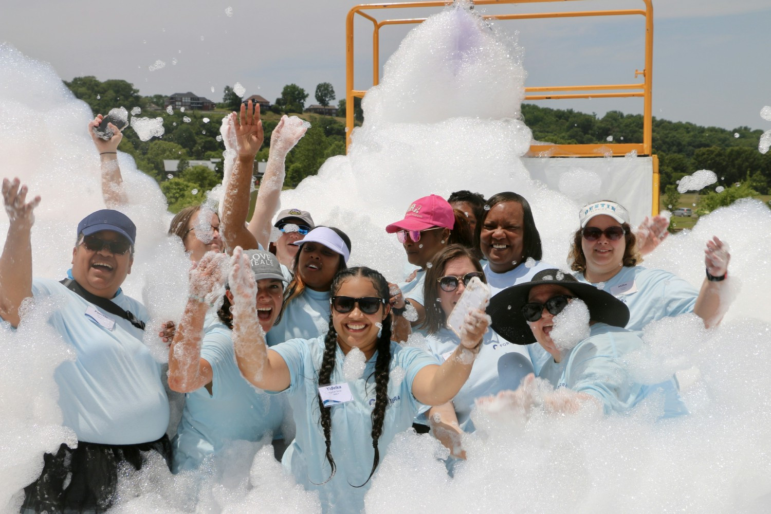 Fortera team members enjoy the foam pit at annual Culture Day