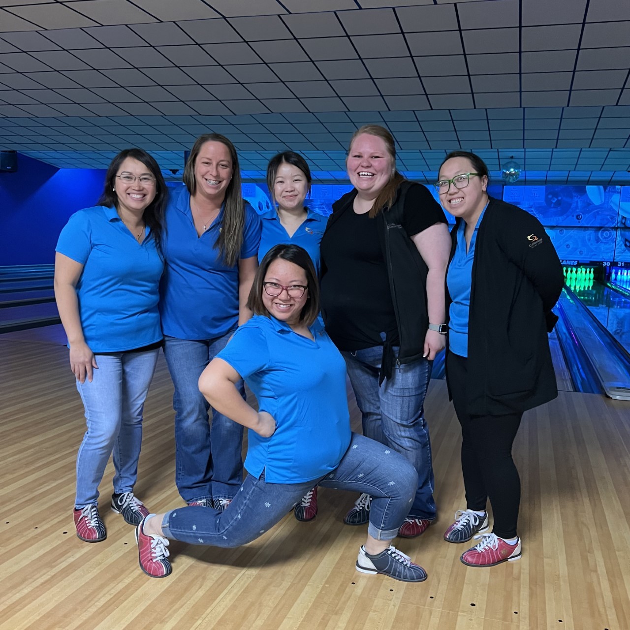 A CoVantage Credit Union team participating in a fundraiser for Bowl for Kids' Sake. 