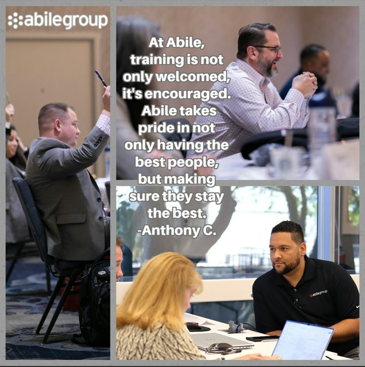 Abile Group makes training fun and encourages all of our employees to always keep growing!  