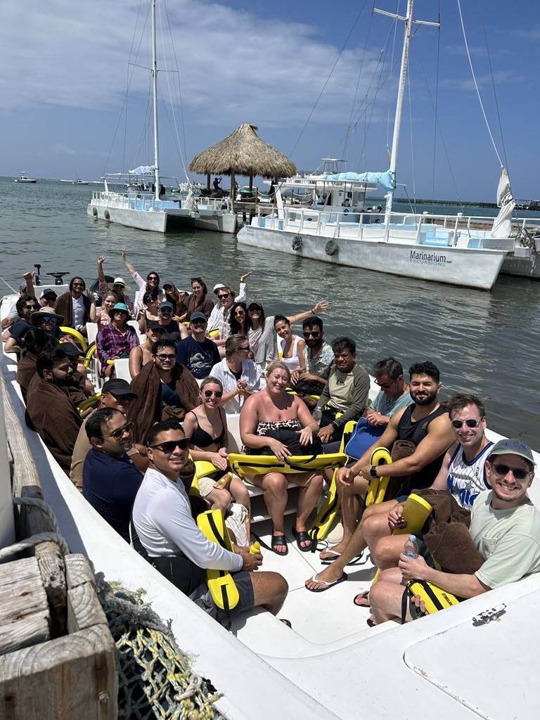 Some of the US Team members on a Boat Ride.