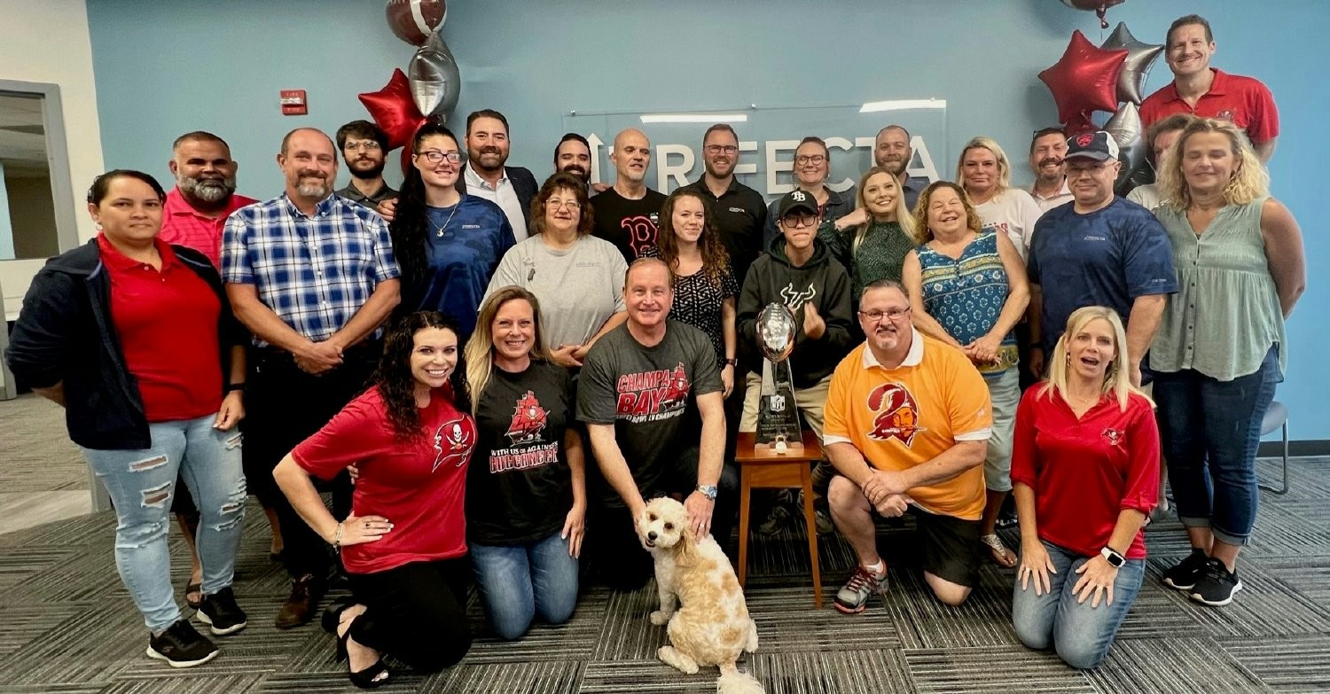 The Lombardi Trophy made a stop at Trifecta HQ after the Tampa Bay Buccaneers won the Super Bowl. 