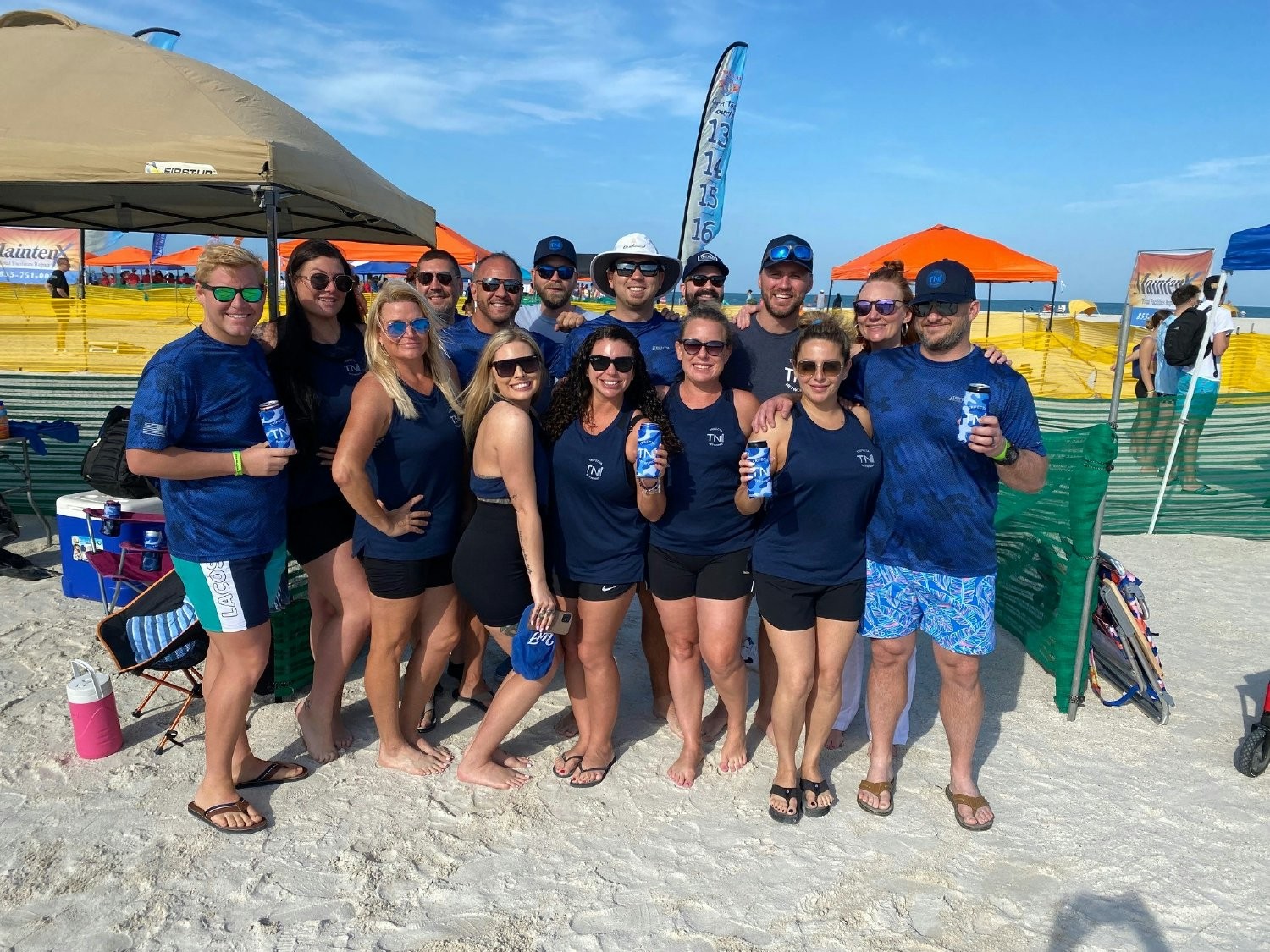 Trifecta Networks participated in Sports Fest 2022 on Treasure Island Beach, alongside other Tampa Bay companies.