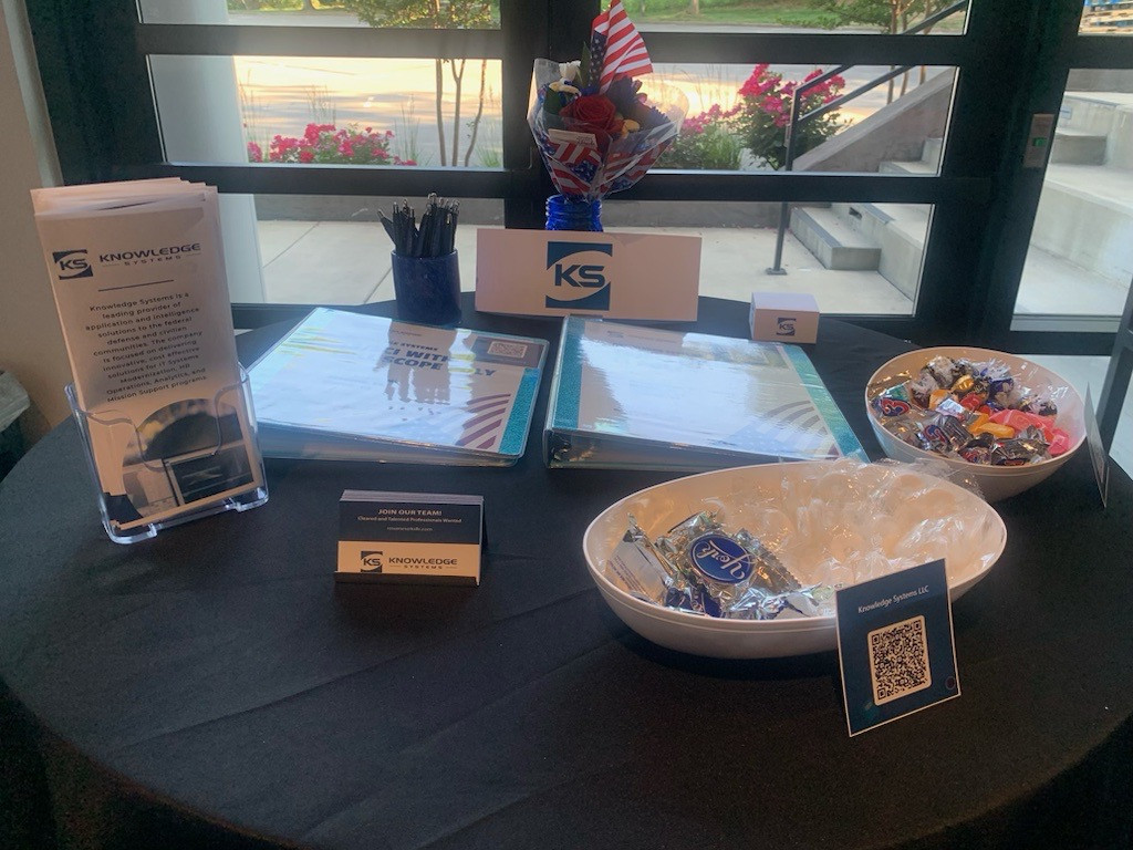 Our table at the Hire an Officer Event that the Defense Intelligence Memorial Foundation held. 