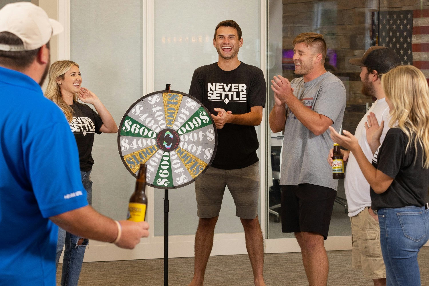 One of great perks at CT is our Friday wheel spins where employees can win between $400 to $1000 for their sales efforts