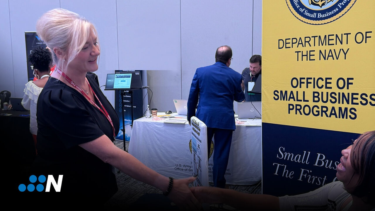 CEO Kelly Parker making connections at 2024 MDA Small Business Conference.