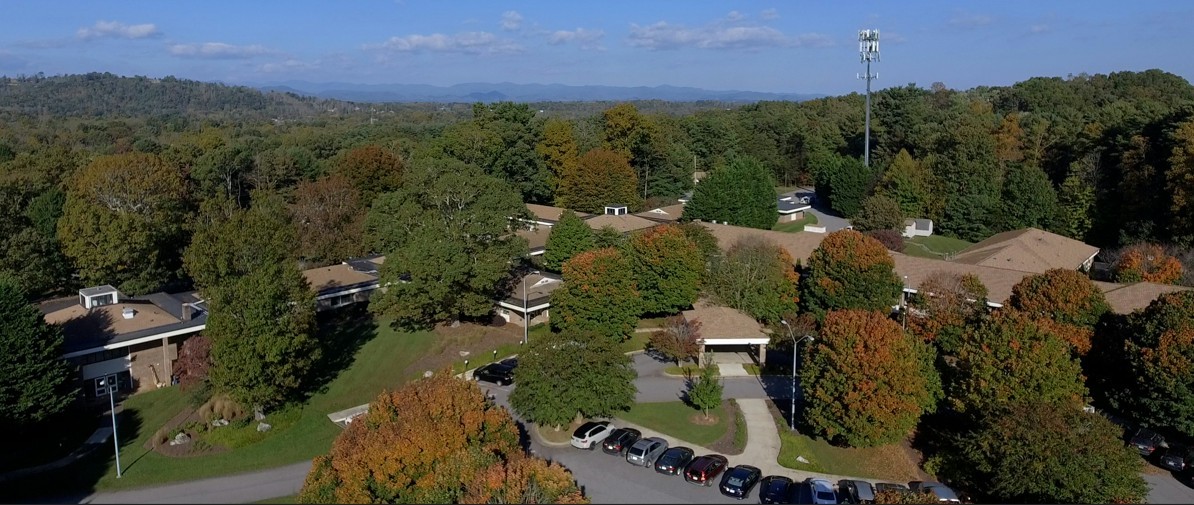 Our Western North Carolina home offers beautiful views of the surrounding mountain region, in Asheville, North Carolina.