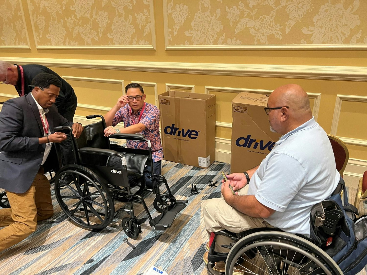Esperion team members, supervised by PVA, built 40 wheelchairs for Veterans & civilians in need of medical equipment.