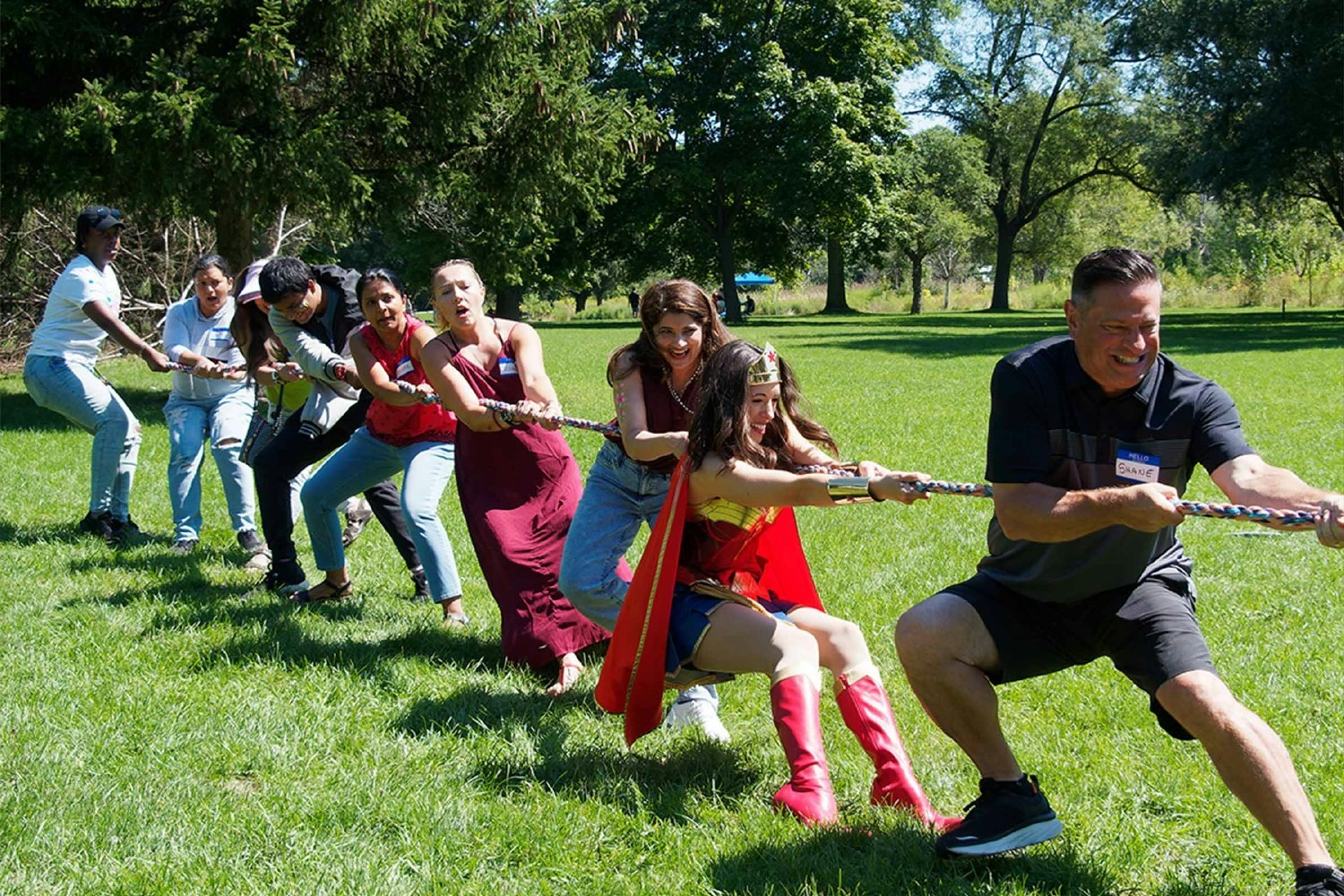 Friendly Tug O’ War competition at the WELL Health Ontario Team Member Summer BBQ