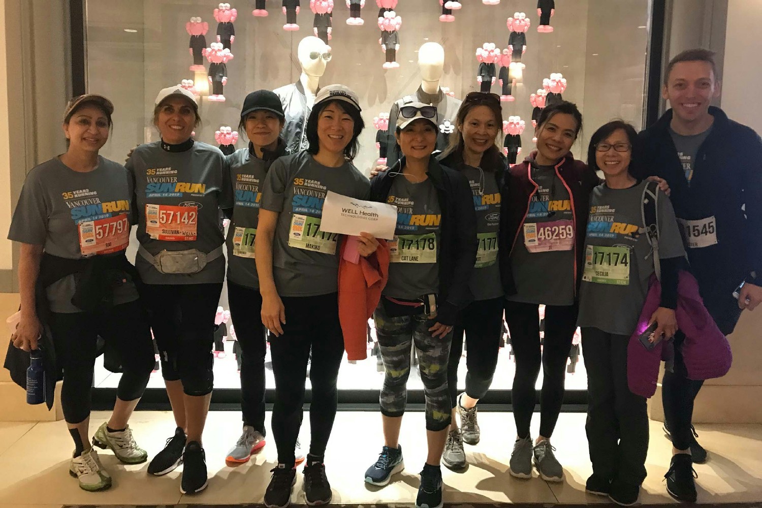 WELL Team Members participating in the Vancouver Sun Run 10k.