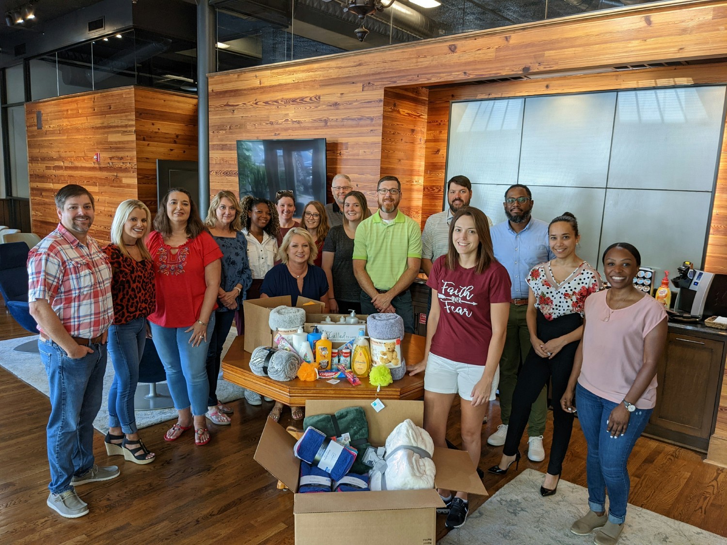 RISE team members collected and donated baby items for a local organization, Called to Care.