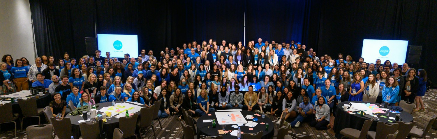 UNICEF USA Staff gather for a organizational retreat in Austin, Texas to energize, align and connect around the mission.