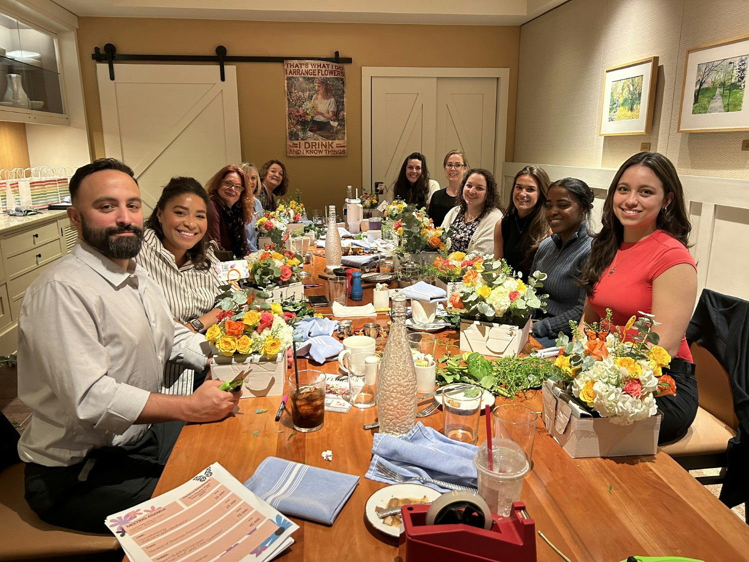 Team Monarch at our Fun Flower Arrangment Making Event