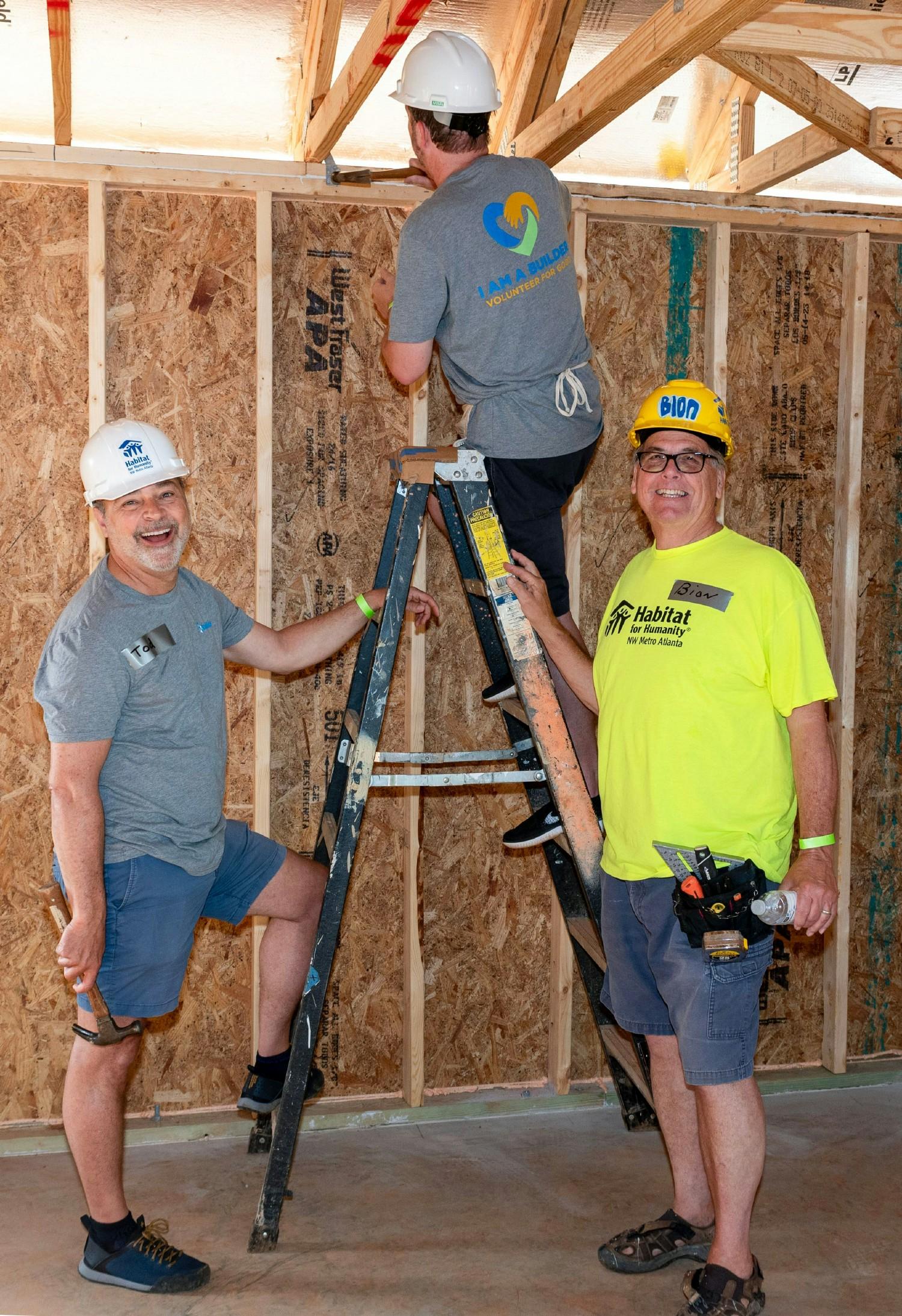 Todd Campbell, Our CEO, working hard at one of our Habitat for Humanity Projects in Marietta, GA