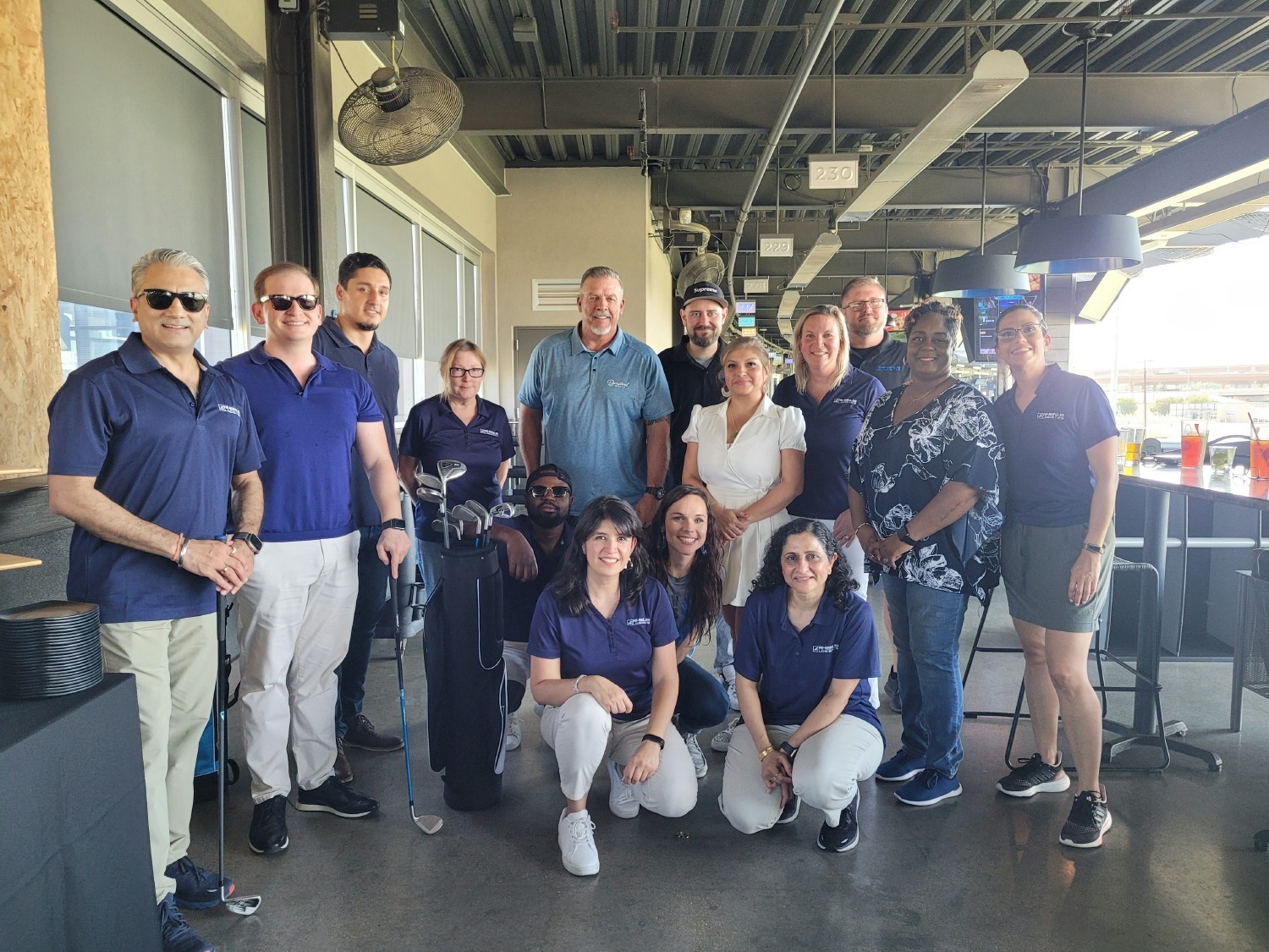 In 2023, our Dallas, TX team enjoying our Values Day event with a team building activity at Top Golf. 