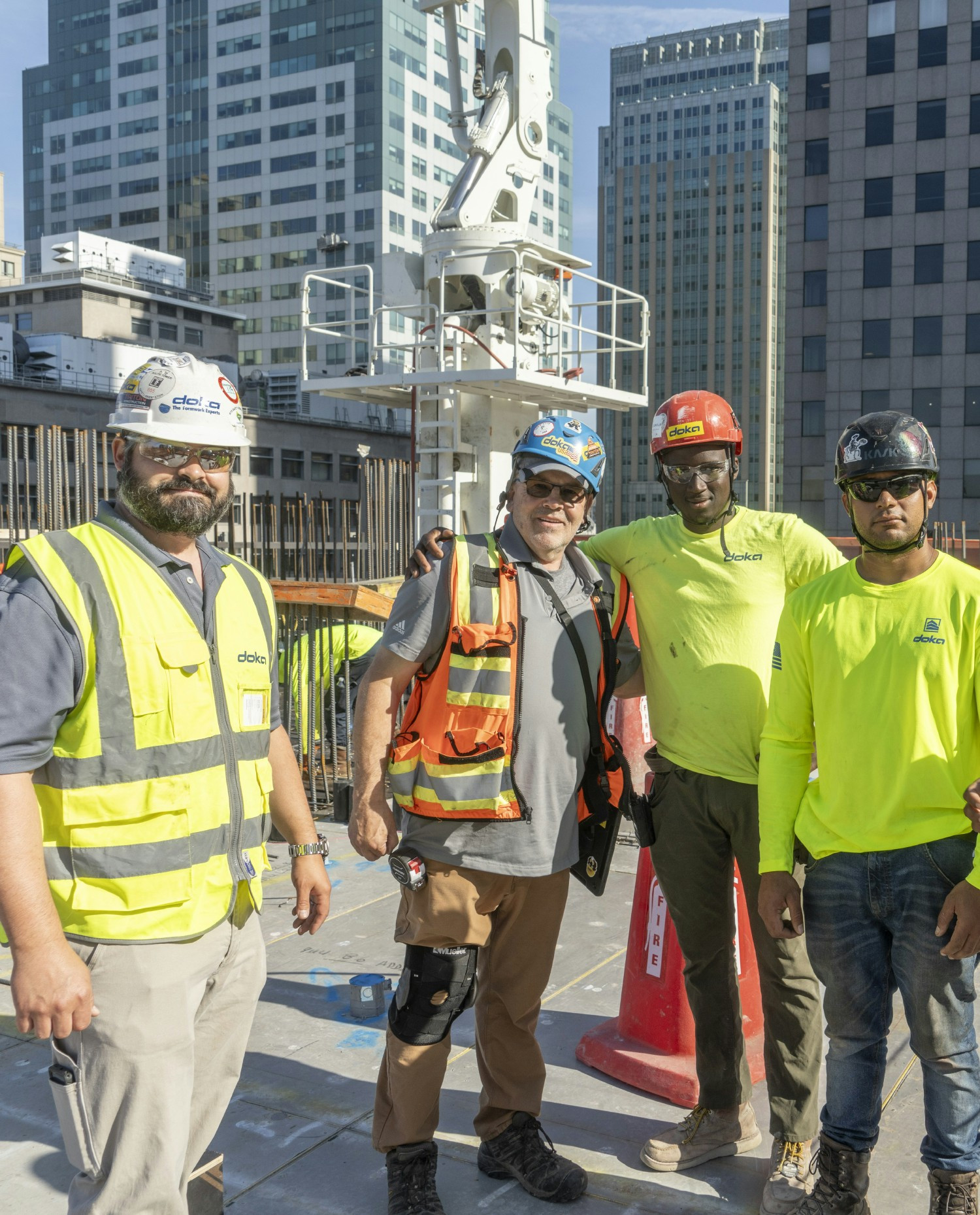 Team members on a jobsite in Brooklyn, New York