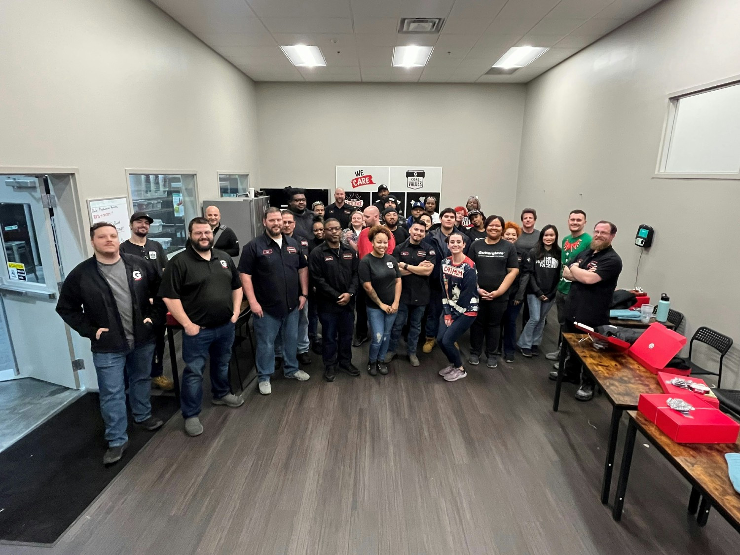 Christmas with one of our manufacturing teams.