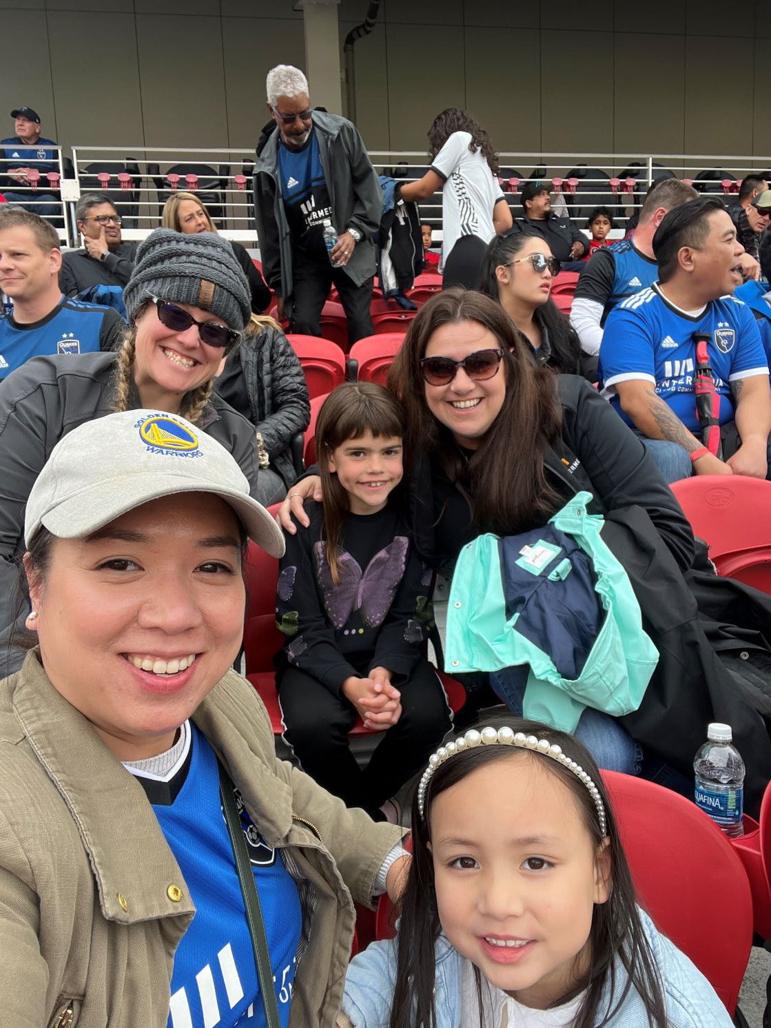 Intermedia friends & family attending an Earthquakes soccer game together. Such a fun day! 