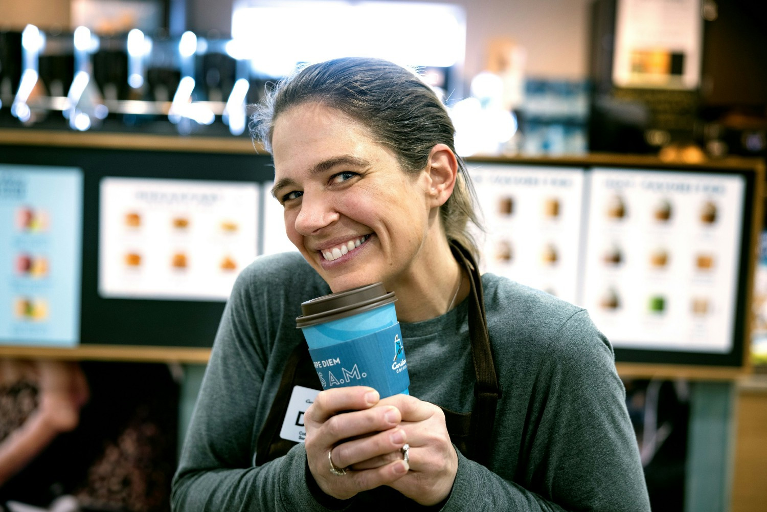 Caribou Coffee always sparks a smile!  Life is short. Stay awake for it.