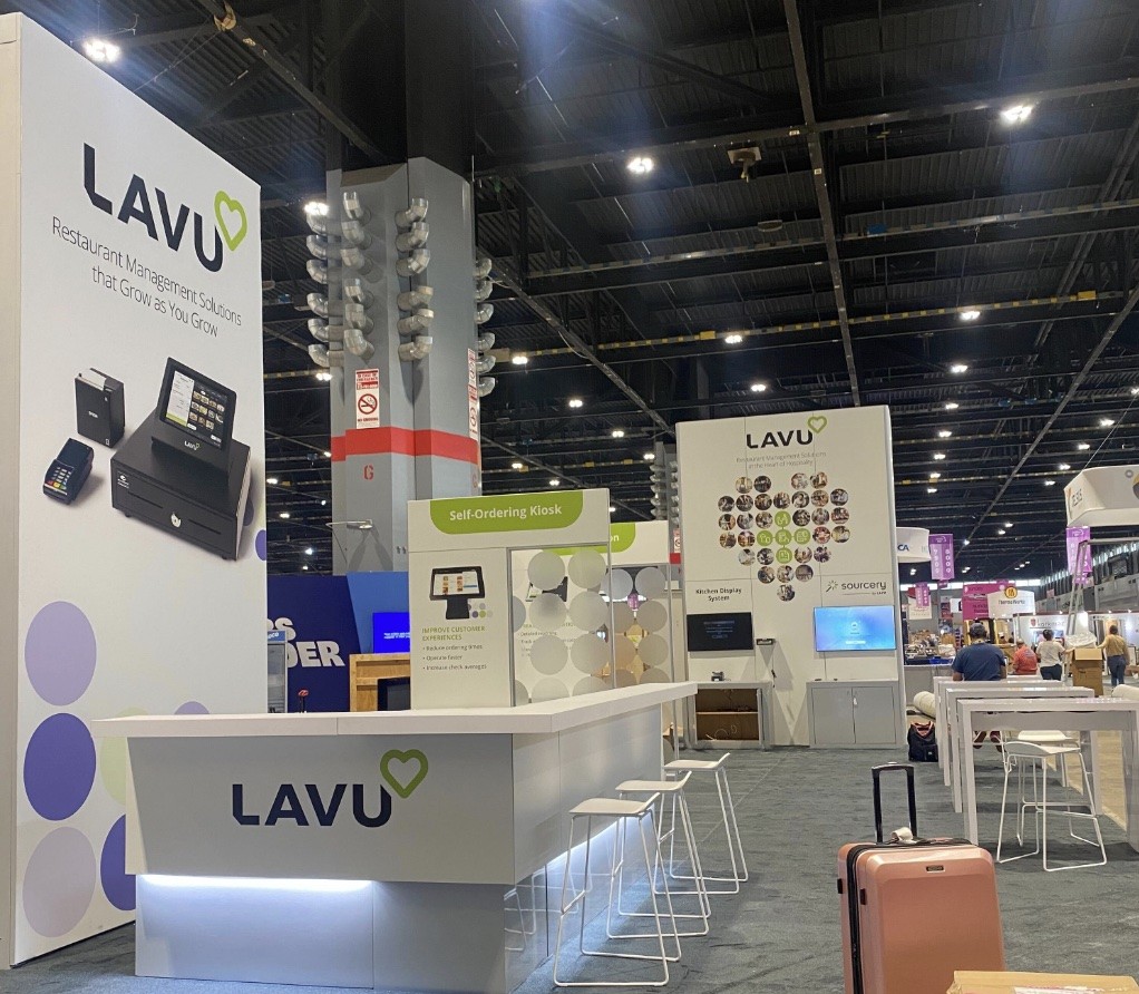 Lavu's Tradeshow Booth design for 2022
