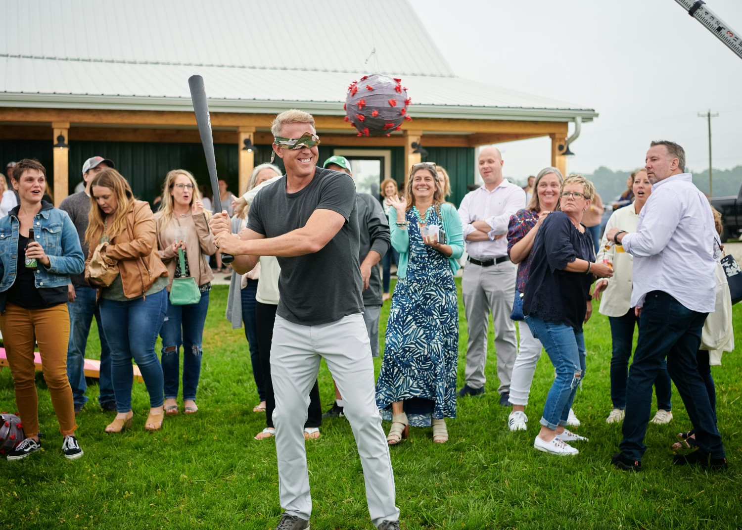 Our CEO at an employee event playing one of the games.