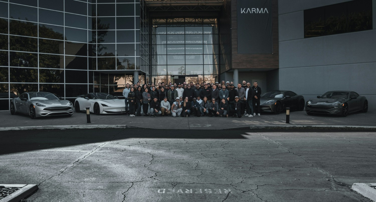 The Karma Team with our award-winning automotive designs