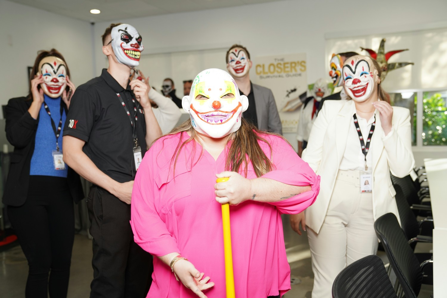 Staff takes part in fun team-building activities such as costume contests.