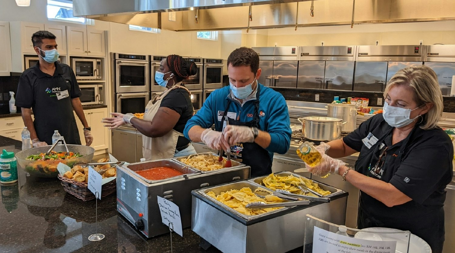 #CrayonCares! Volunteer team members preparing meals at a local Ronald McDonald House.