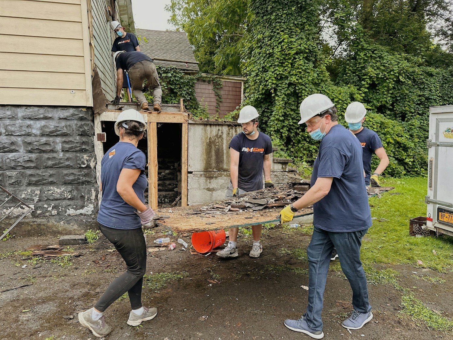 Volunteering at A Tiny Home for Good, a non-profit that offers housing solutions to those battling homelessness in CNY.