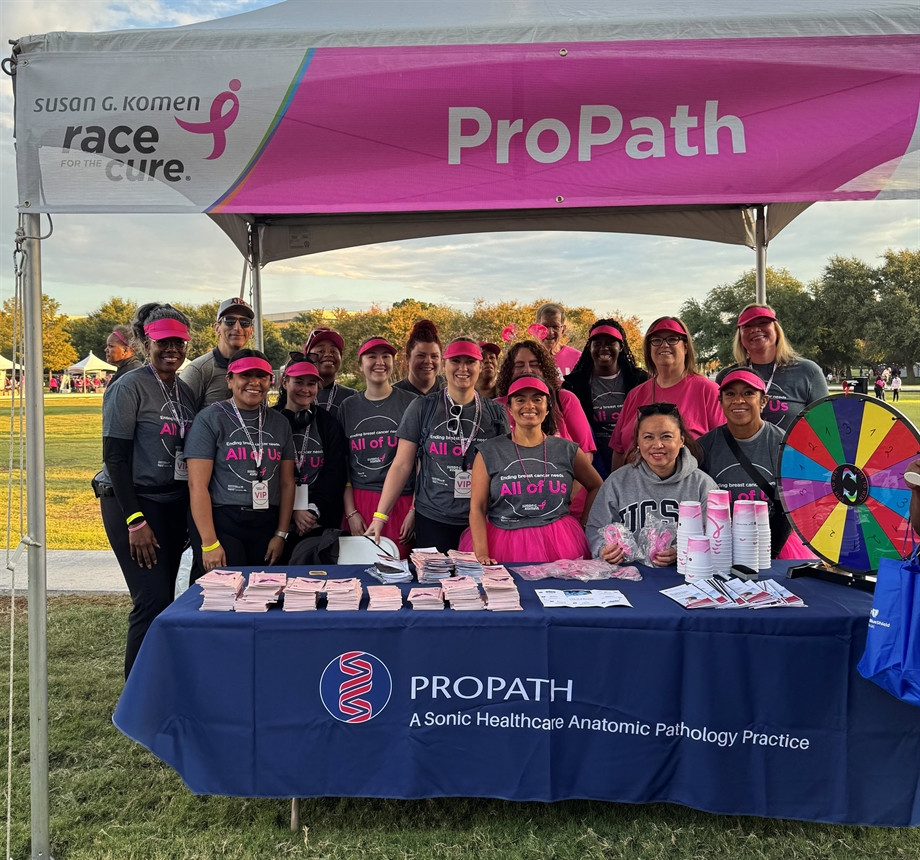 Team members are excited to participate in the Susan G. Komen Pink Walk