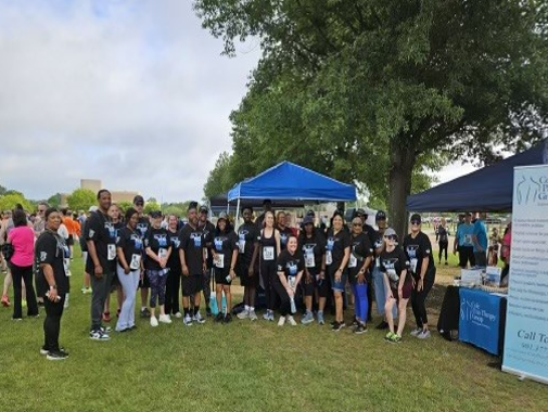 Team members are gearing up for the 5k walk during Police Week to honor the fallen, support survivors and their families