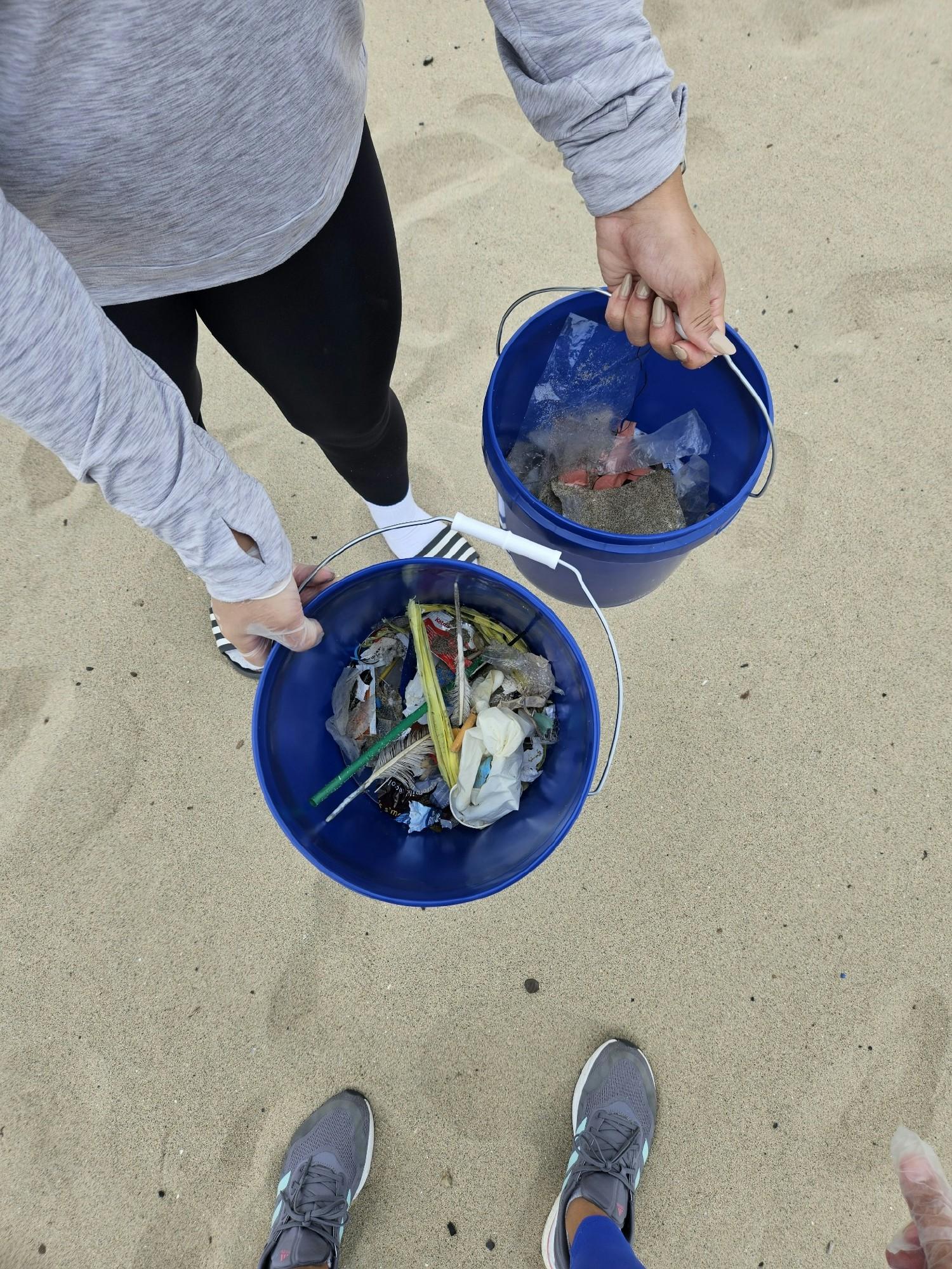 Trash collected at the Beach Clean up