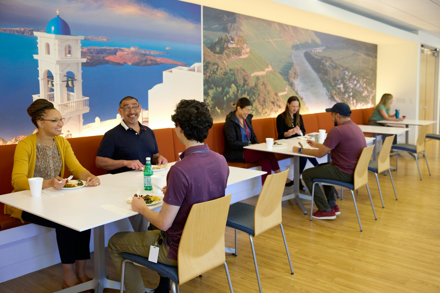 In the Viking Café, employees enjoy subsidized snacks and refreshments and connect with colleagues over meals.