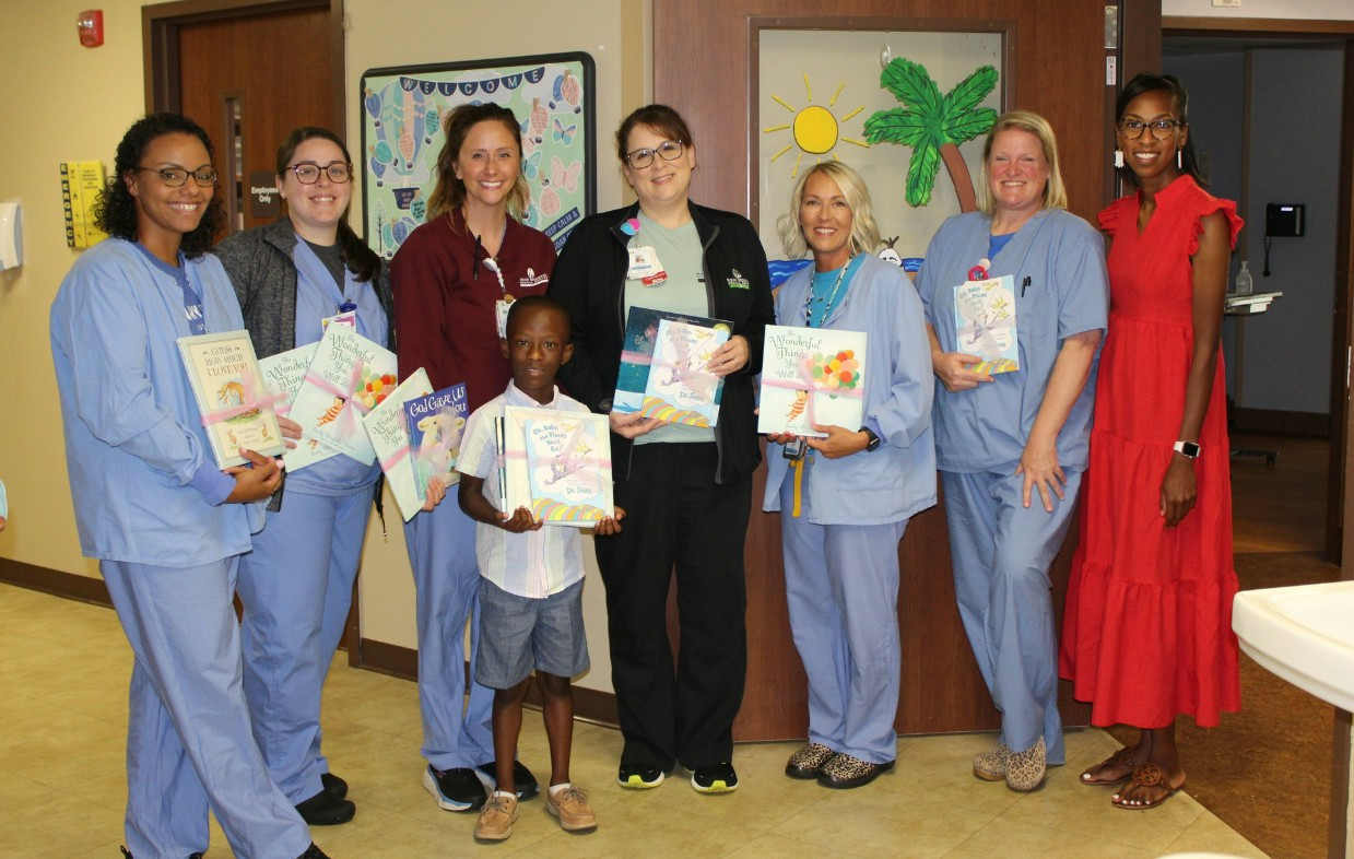 Inspired by their own positive experience, Parker's Project donates books to NICU at Maury Regional Medical Center. 