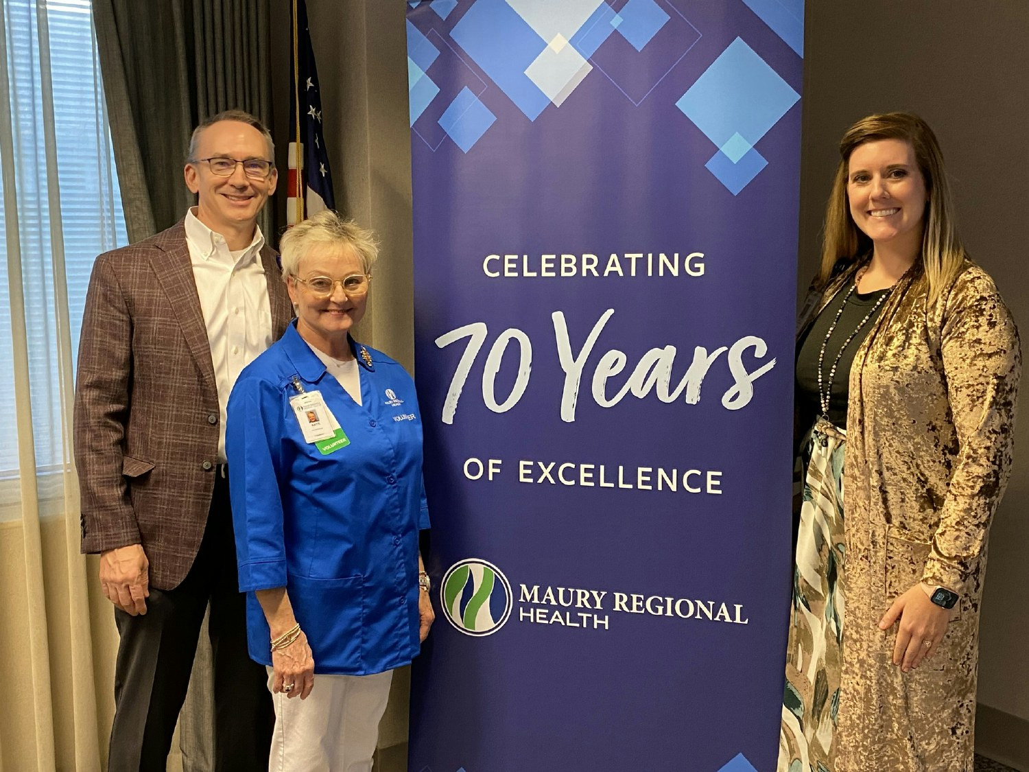 Our CEO, alongside colleagues celebrating 70 years of success at Maury Regional Health
