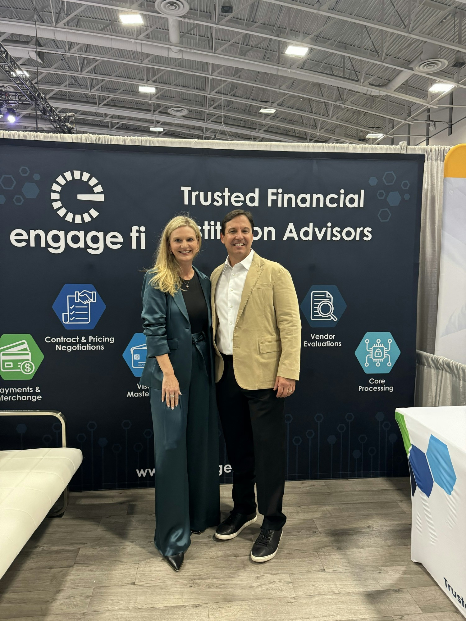 Engage fi Co-Founder & CEO, Jennifer Addabbo, and President & COO, Andres Pasantes, at the CUNA GAC Conference.