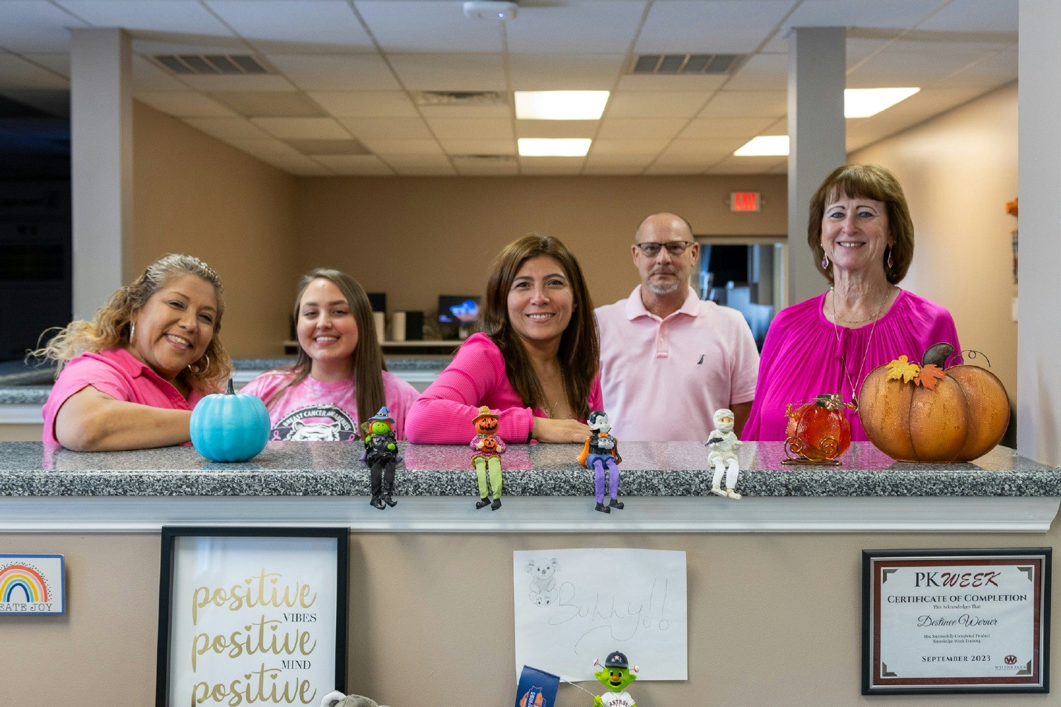 During the month of October WBS has cultural initiatives for wearing Pink in support of “Breast Cancer Awareness”