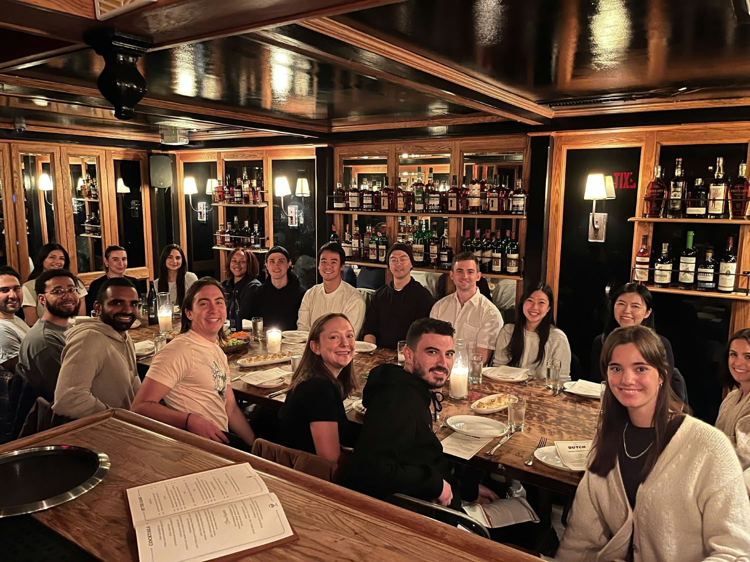 US Chronauts gather together in New York for a team dinner. 