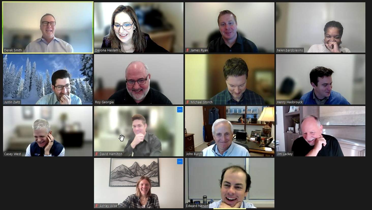 Sometimes board meetings are fun, even if you have to meet over Zoom!