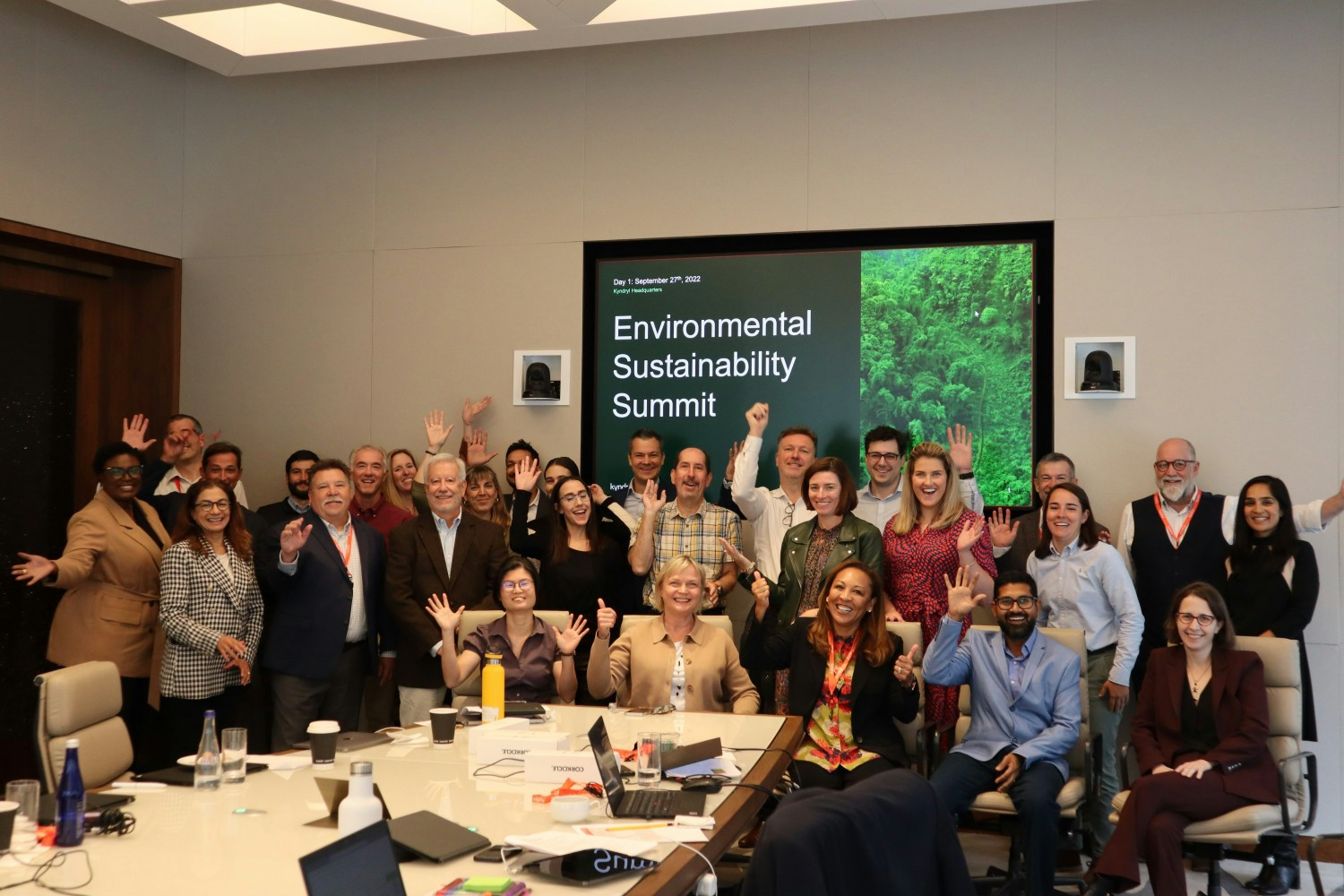 A number of Kyndryls gathered in person to attend the Environmental Sustainability Summit at our New York headquarters.