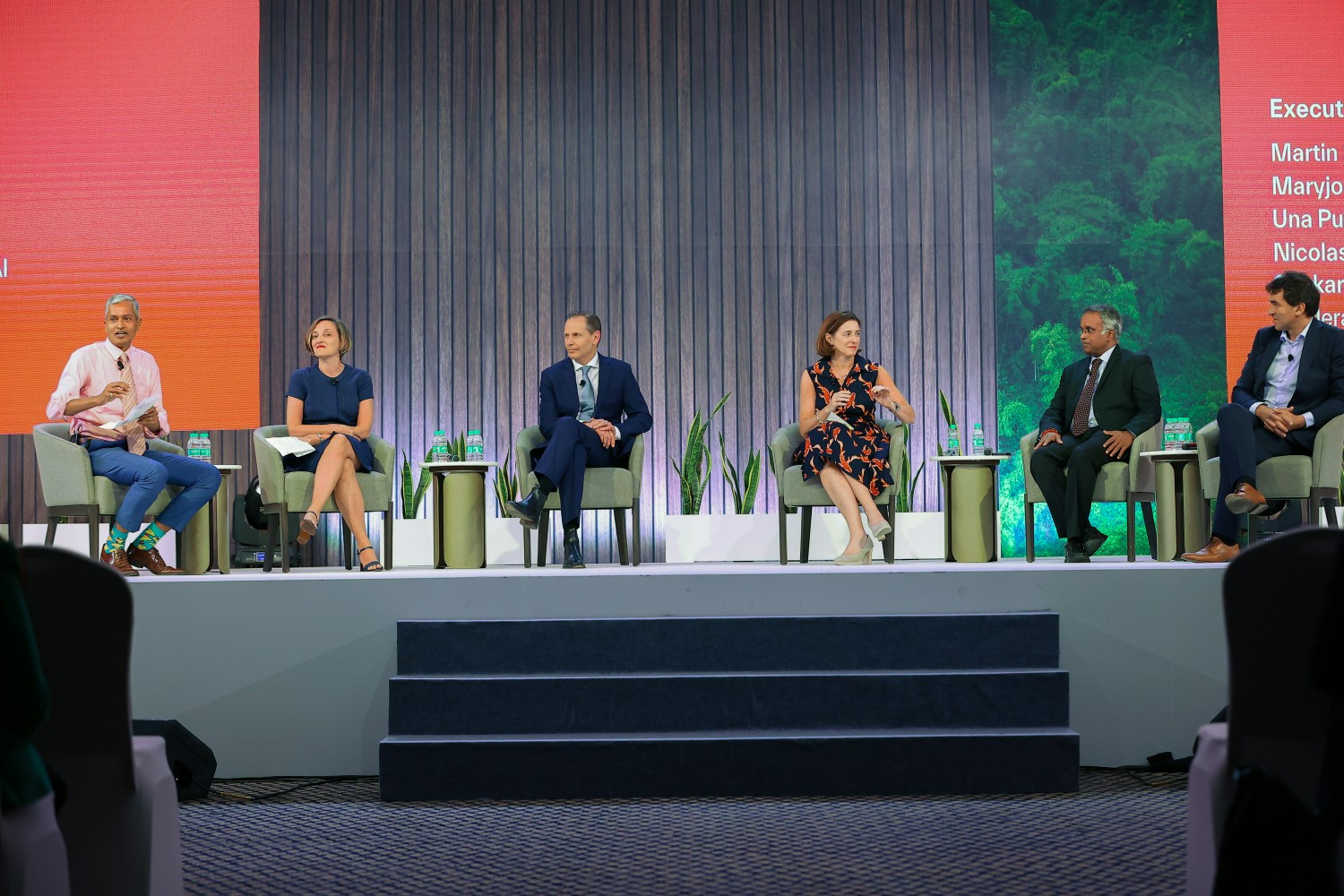 Leadership panel at a Town Hall event in India. 