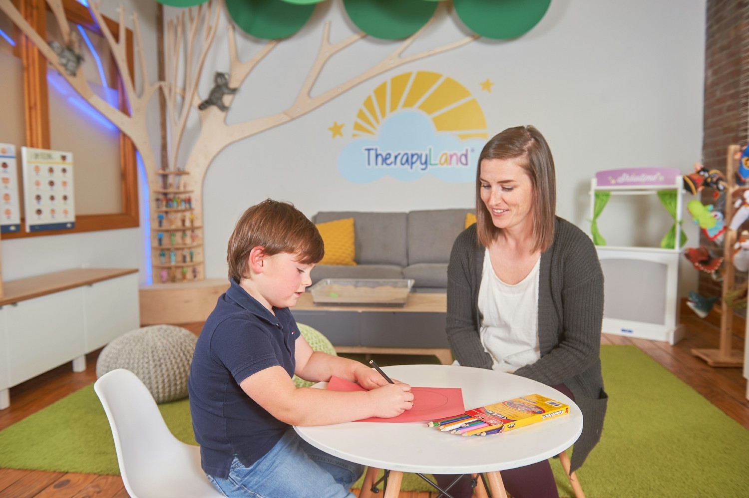 Our TherapyLand centers provide a positive, welcoming place for kids to get the care they deserve through play therapy.