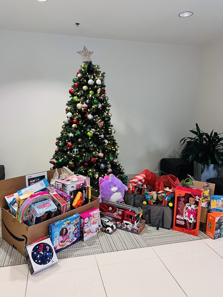 Christmas Toys for Tots donation drive at our office in 2024!