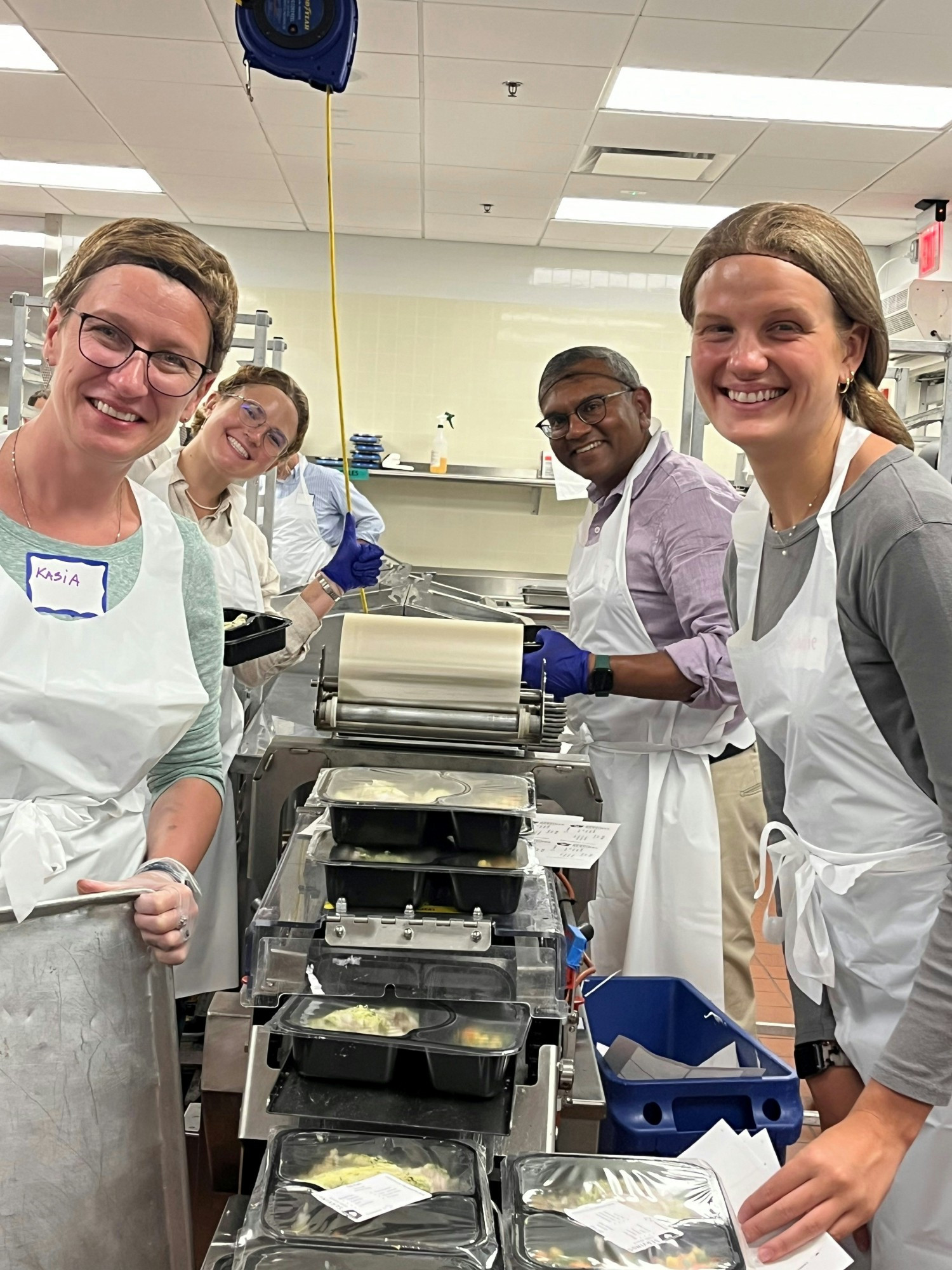 Nothing better than giving back. Here we are packing meals at Community Servings. We packed over 1000 meals that day. 