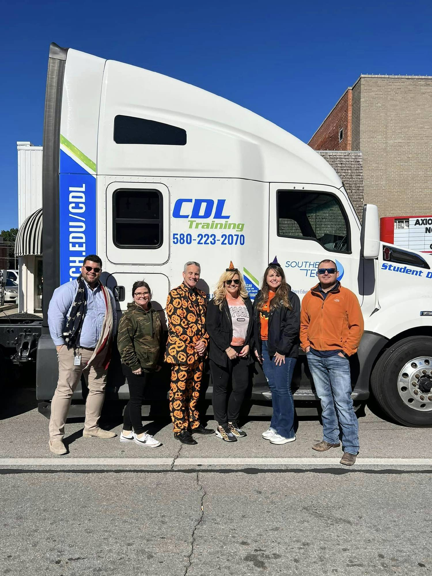 Our staff handed out candy at our community halloween event and talked to people about CDL training and other careers.
