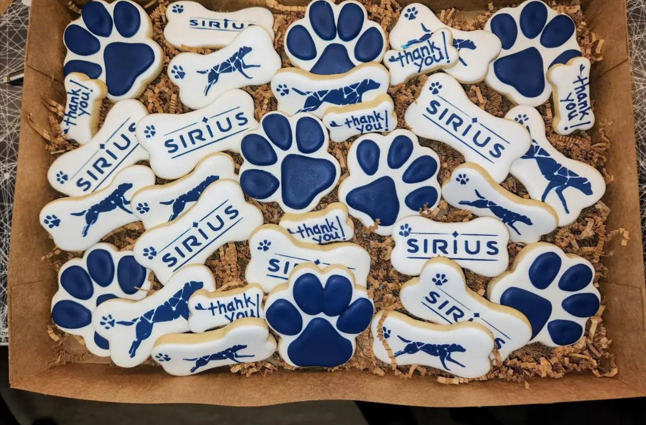 Our team received a custom made batch of cookies from a client!