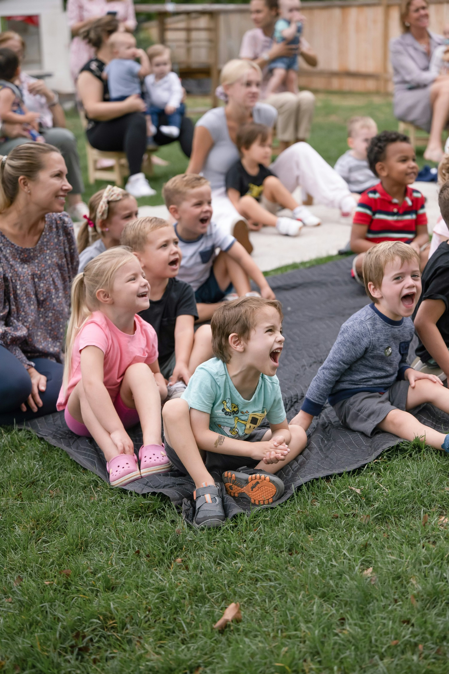 Children, teachers, and families gather for moments of shared joy and connection. 