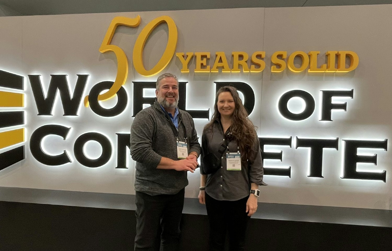 Our Sales Director and Concrete Plant Sales Specialist attending the World of Concrete event.